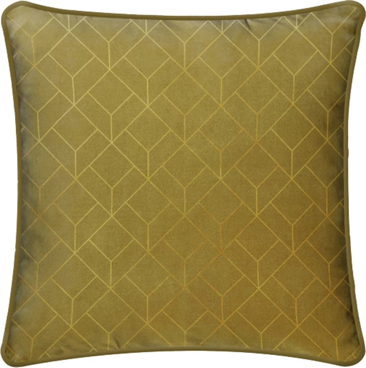 Jastëk dekorativ Brillo, kadife, ngjyrë ari, 45x45cm