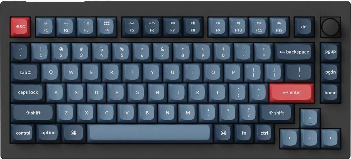 Tastierë Keychron V1 Max, 75%, Red Switch, e zezë