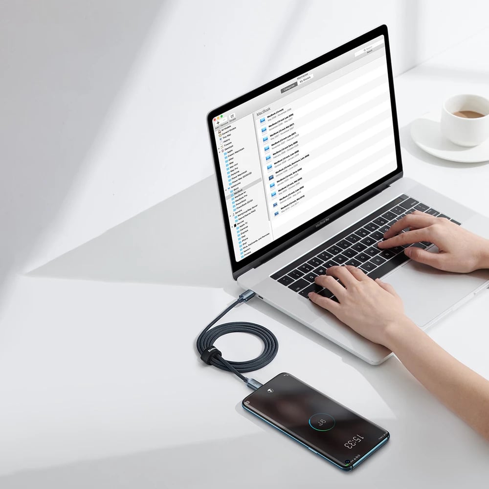 Kabllo USB-C në USB-C Baseus CAJY000701, 2m, 100W, e zezë