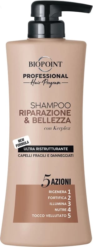 Shampo për flokë Biopoint Professional Riparazione & Bellezza, 400 ml