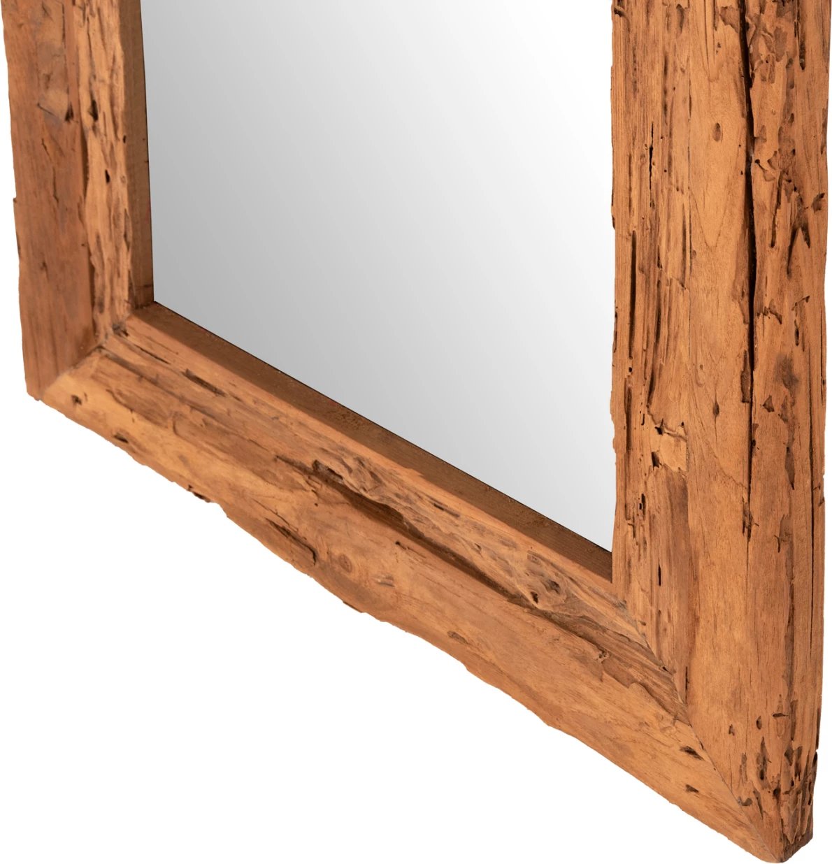 Pasqyrë muri, kornizë prej druri TEAK të ricikluar, natyrale, FH7942, 80x4x180cm