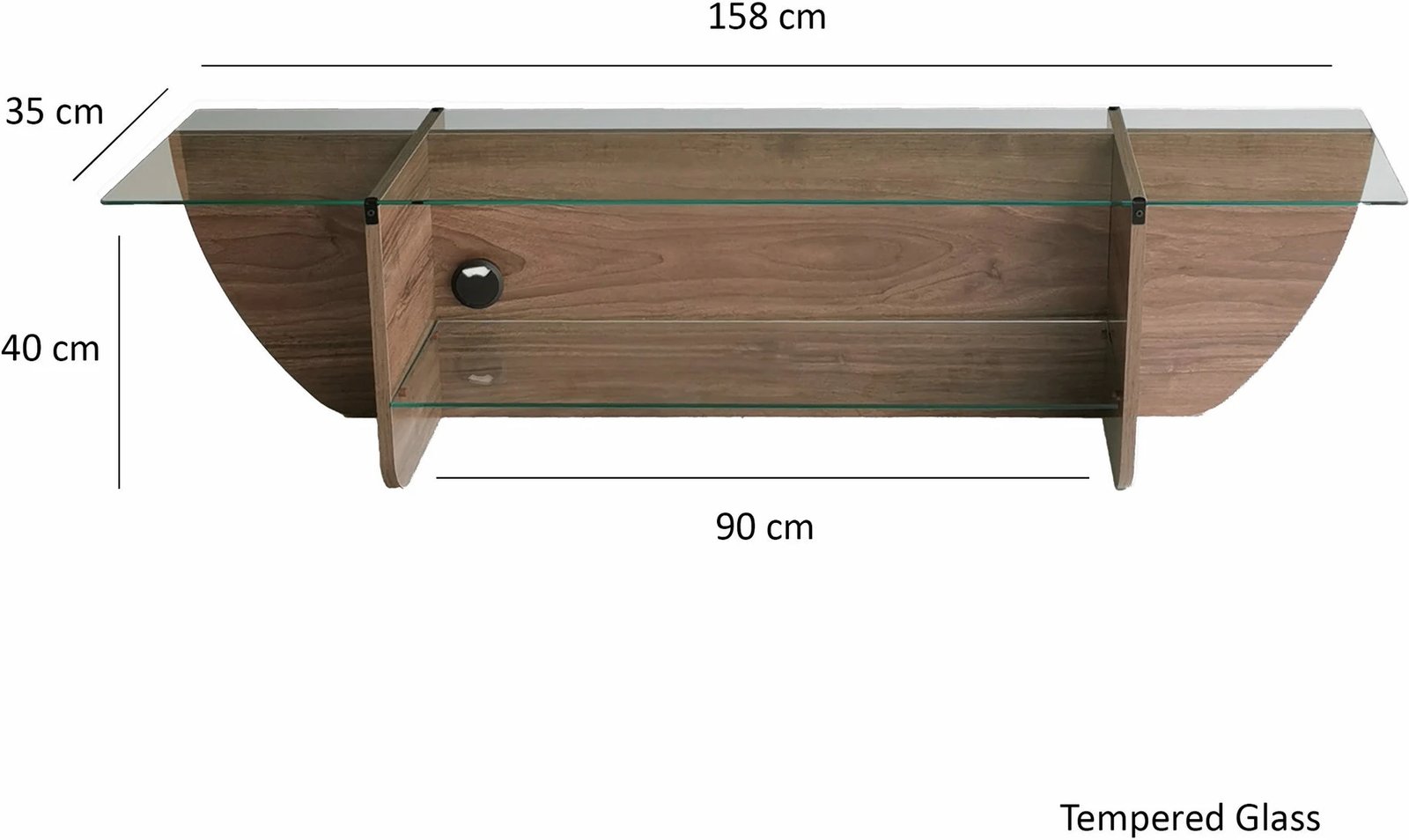 Komodë TV Hanah Home, model Lily, ngjyrë arre