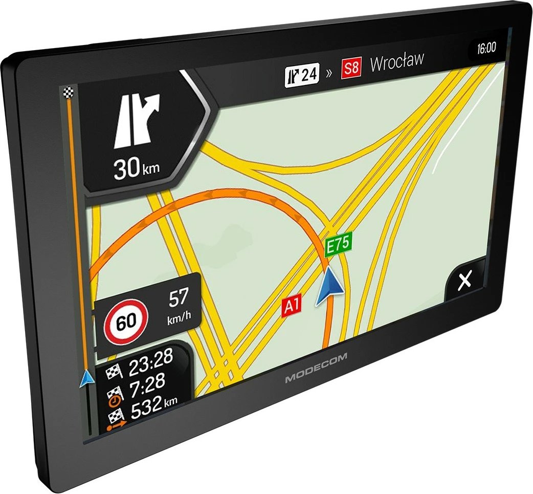 Navigacion GPS, MODECOM FREEWAY CX 9.0, 9", iGO Truck Europe me përditësim 1‑vjeçar, 8GB, 256MB RAM, microSD, USB‑C, Windows CE, bateri 2500 mAh