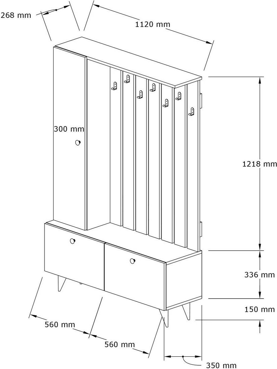 Stendë hyrje Skye Decor, Lala, e bardhë