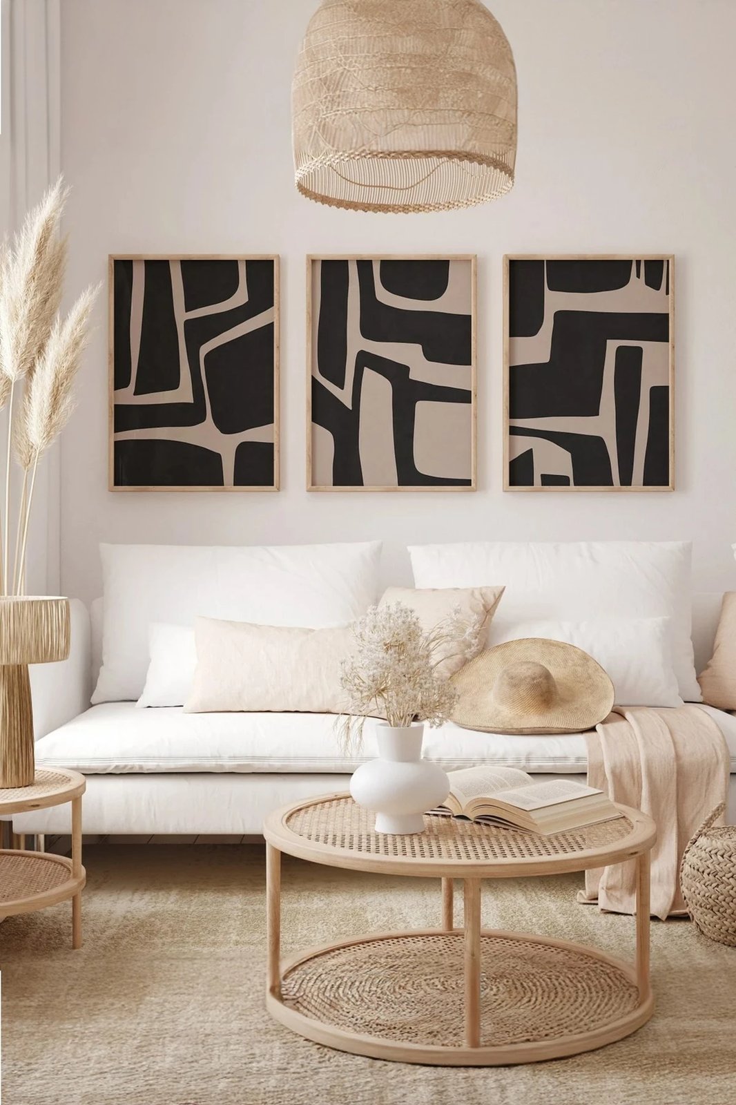 Pikturë dekorative me kornizë (3 copë), Wallity, 3Dartsohoset38