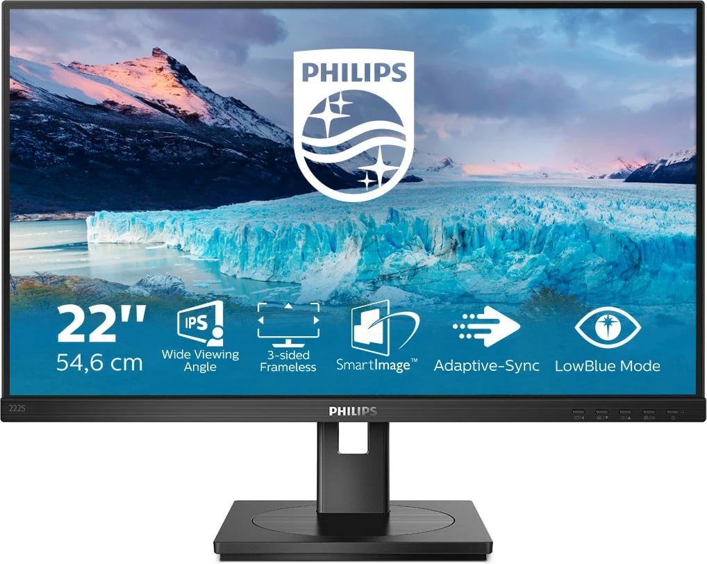 Monitor Philips S Line 222S1AE/00, 21.5 inç, Full HD, IPS, i zi