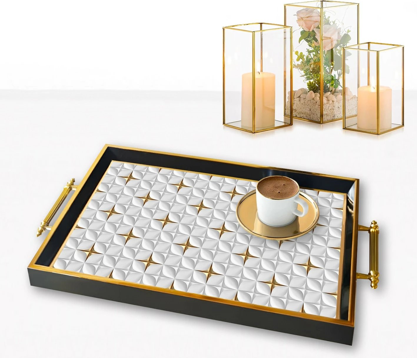 Tabaka qelqi Aberto Design, shumëngjyrëshe, TPA9805, 50x29x3.5 cm