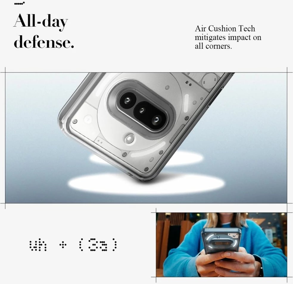 Mbështjellës Spigen Ultra Hybrid për Nothing Phone 3A, Transparent