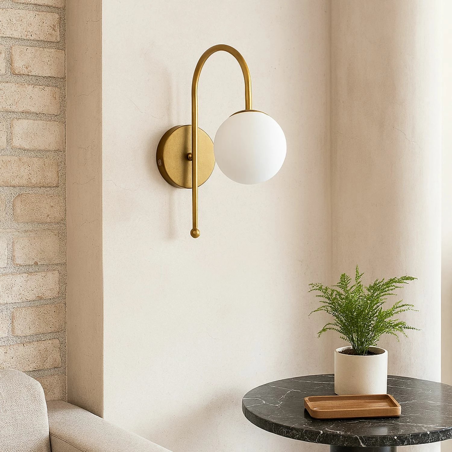 Llambë muri Opviq, e bardhë dhe ari, 242085