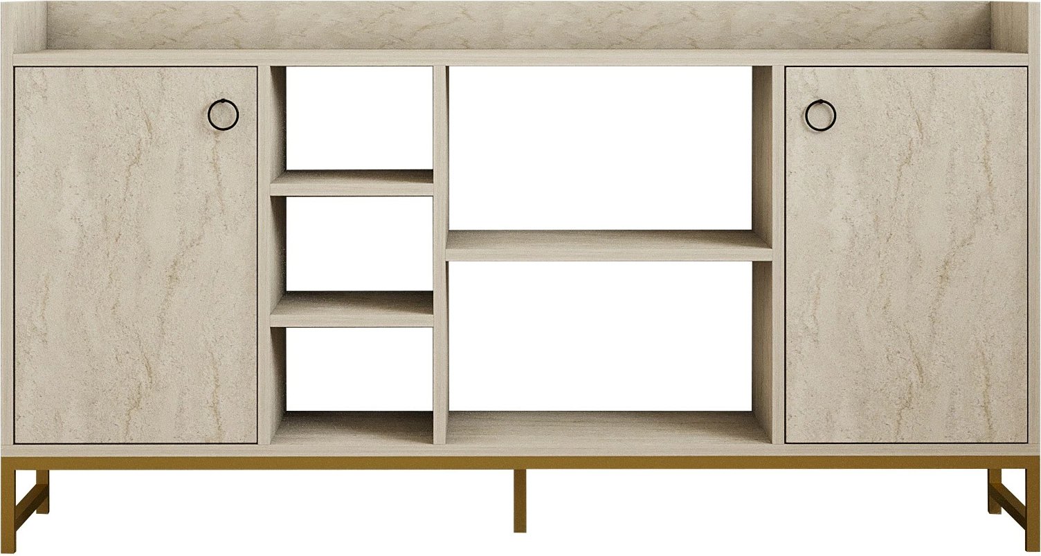 Konsol Vuslat, ngjyrë travertin, Hanah Home