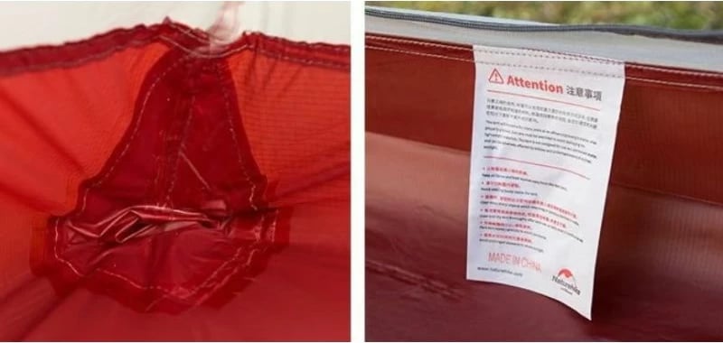 Tendë për kamping Yakimasport, e kuqe dhe e bardhë