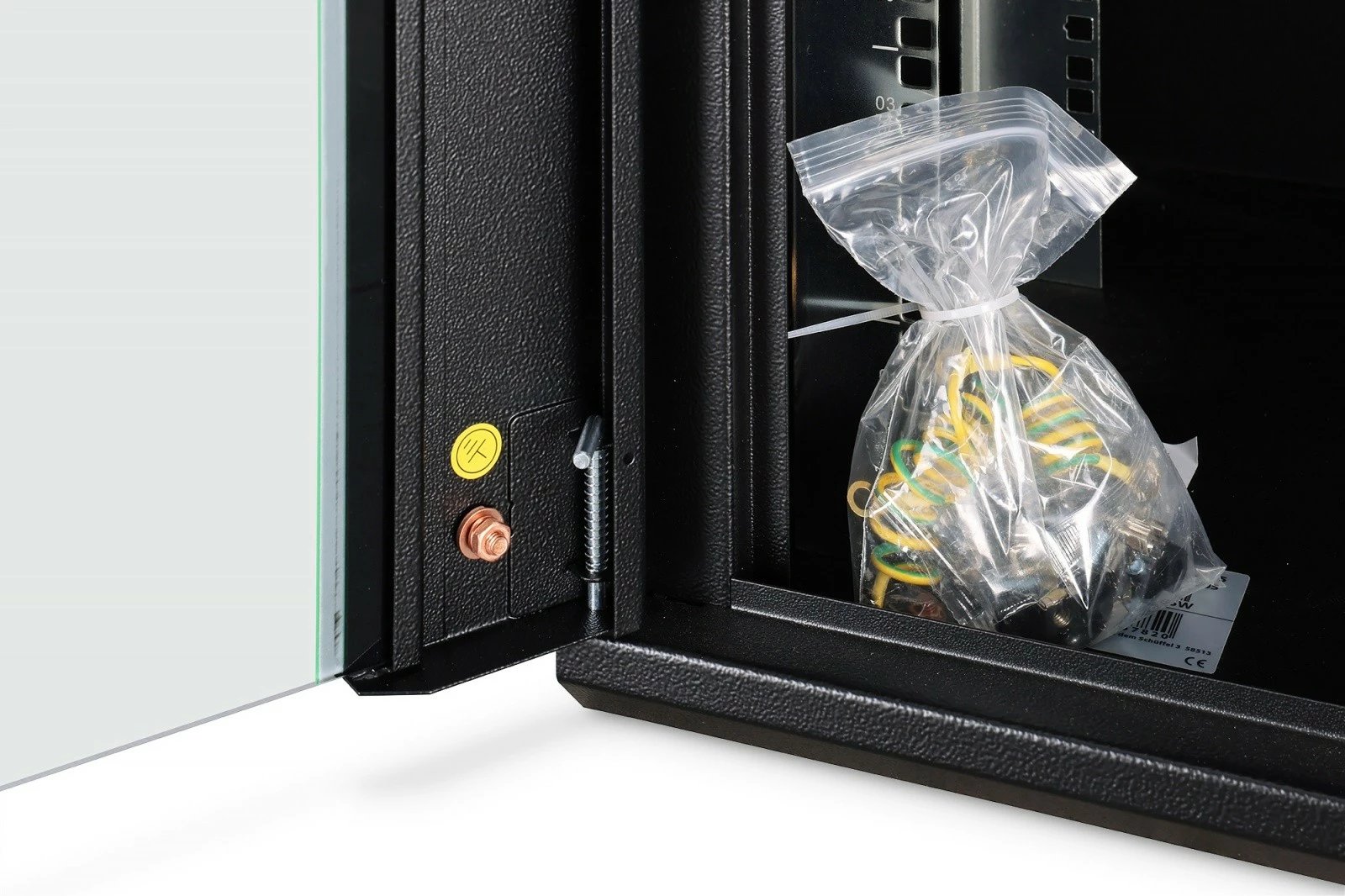 Kabinet rrjeti i montueshëm në mur, Digitus DN-37109, 19" 12U, 607x600x450mm, derë xhami, 60kg, i pa-montuar, e zezë