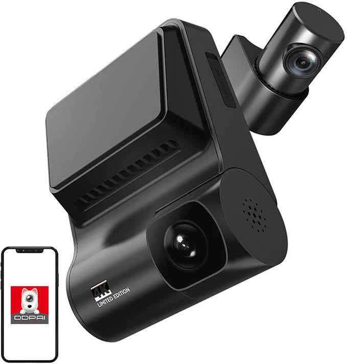Kamerë sigurie për veturë DDPAI Z50 GPS DUAL me WiFi, 4K, dy kamera, e zezë