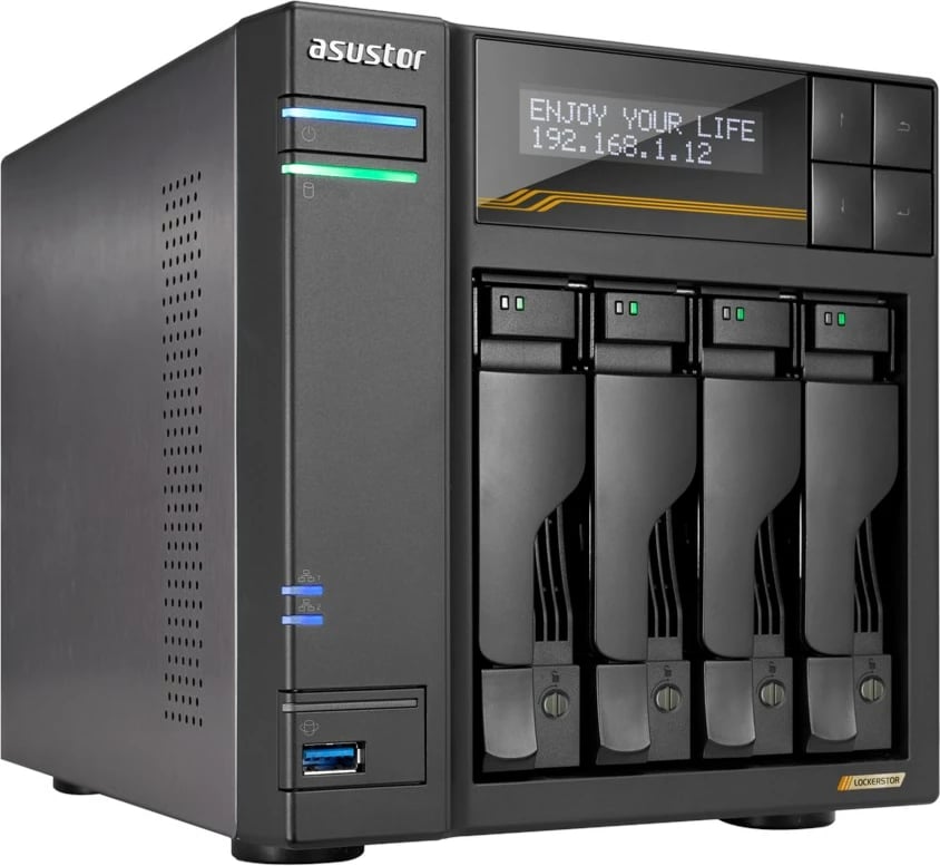 NAS ASUSTOR AS6804T, 16 GB RAM, 4-slota, Zezë