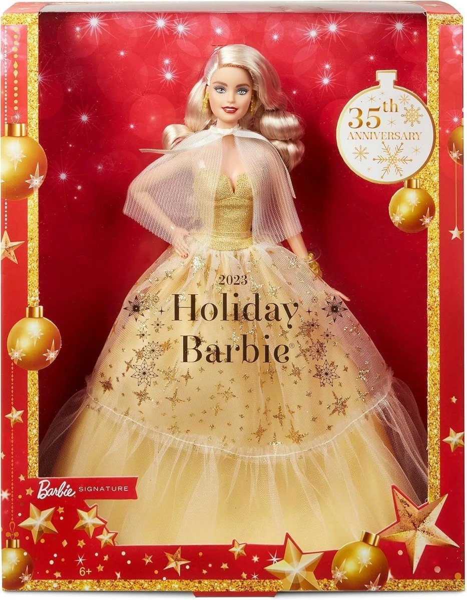 Kukull Barbie Signature Holiday Edition 2023, Mattel, HJX04, flokë të verdha
