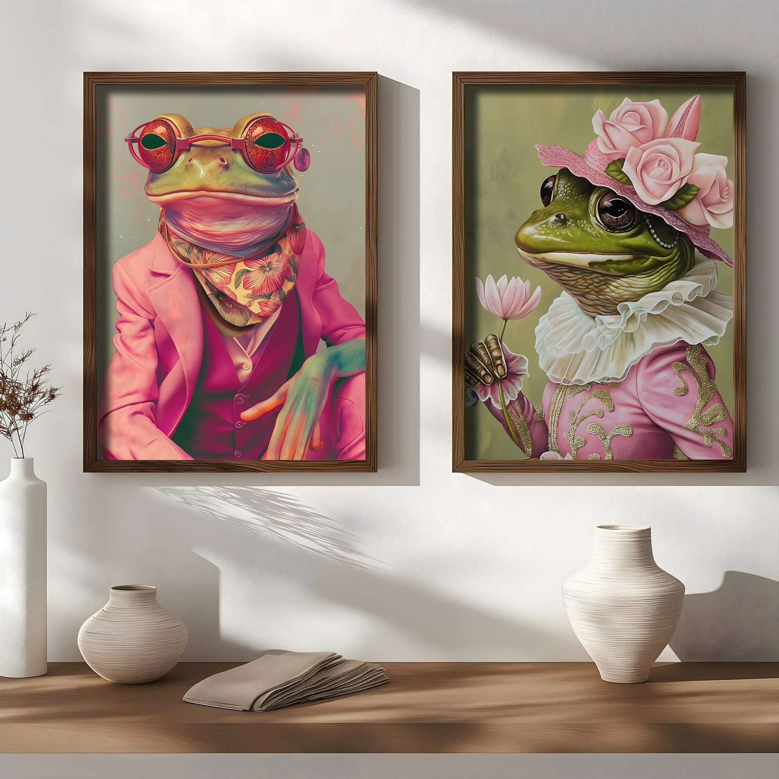 Piktura dekorative me kornizë MDF (2 copë), Wallity, AI199