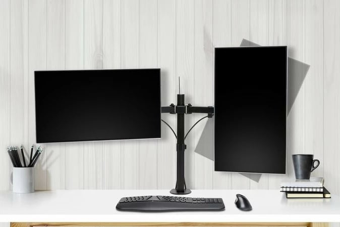 Mbajtëse monitorësh tavoline Kensington SmartFit Ergo Dual, K55409WW, e zezë