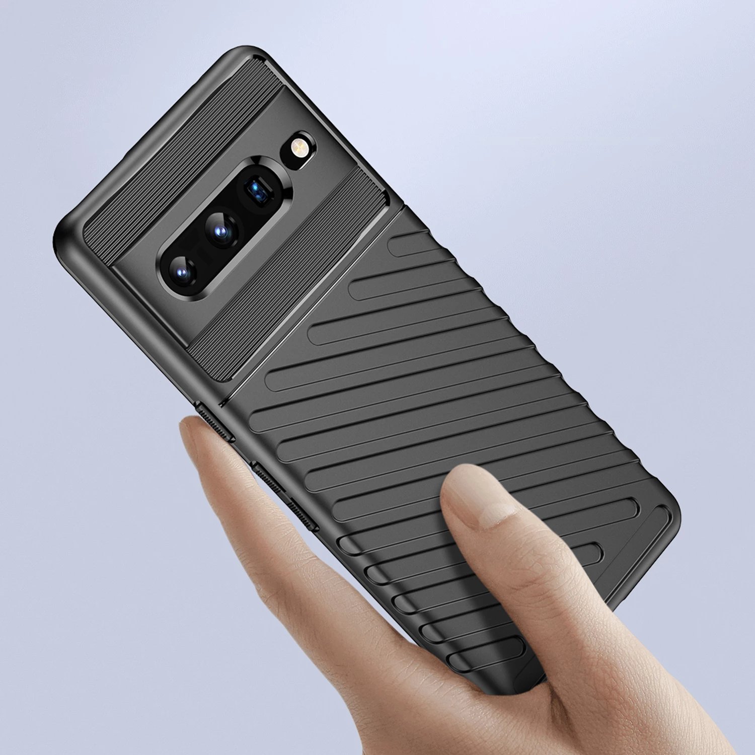 Mbështjellës Hurtel Thunder Case për Google Pixel 7 Pro, i zi