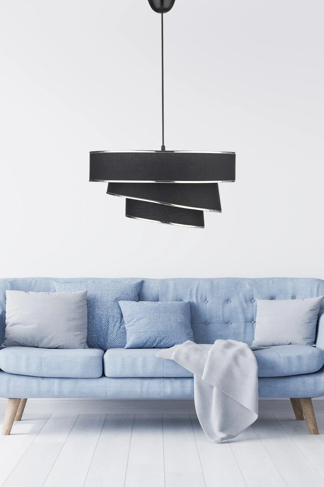 Llambë tavani Opviq, KS-2008, kapak prej tekstili, ngjyrë e zezë dhe argjend