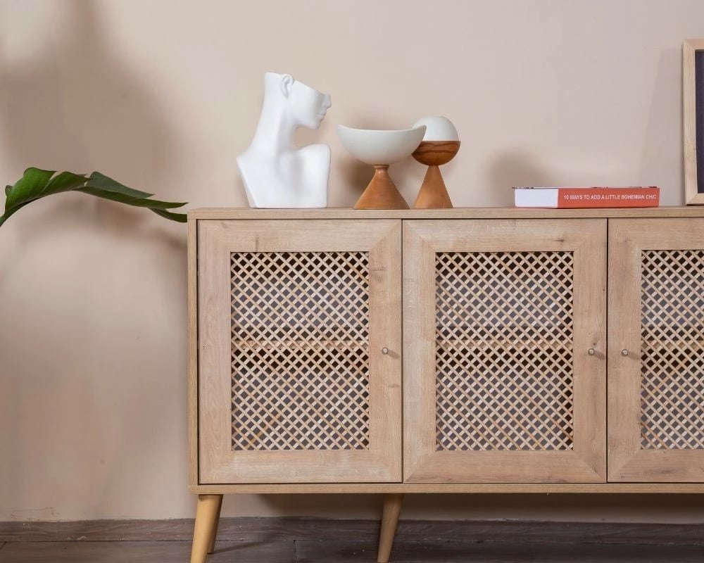 Konsol Skye Decor, ngjyrë lisi, Goose - Oak