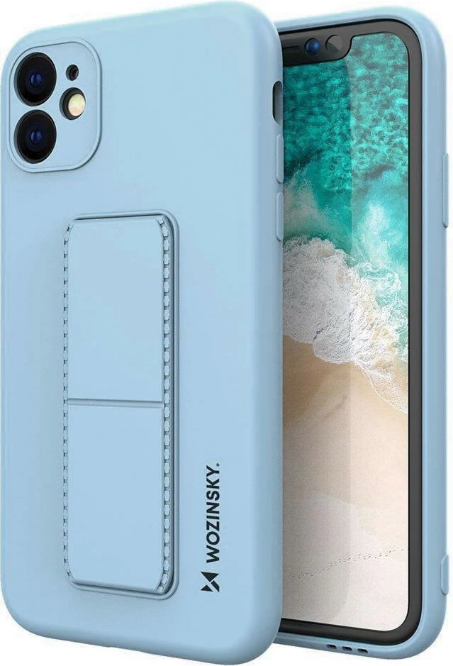 Mbështjellës Wozinsky Kickstand Case për Samsung Galaxy A32 4G, silikon, kaltër e hapur