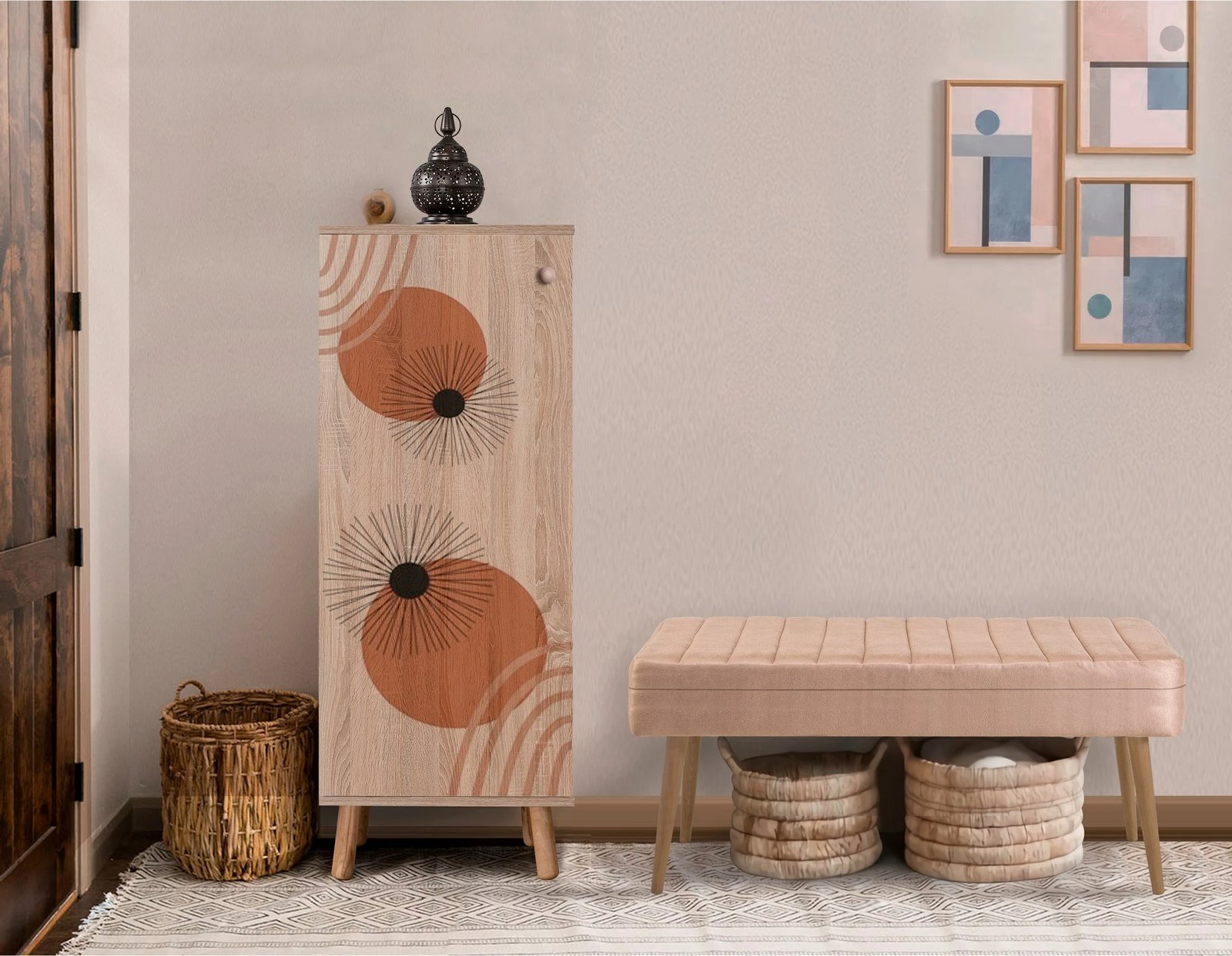 Set mobiljesh për korridor Skye Decor, ngjyrë sonomo-stone, 933-0900