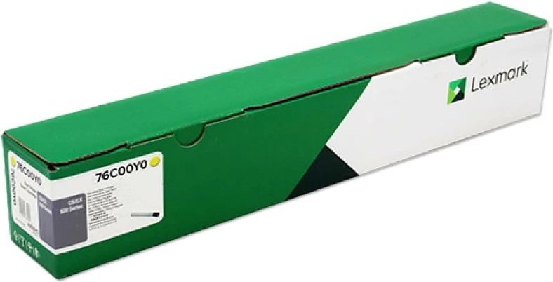Toner Lexmark 76C00Y0 origjinal, rendiment 9,750–23,700 faqe, e verdhë