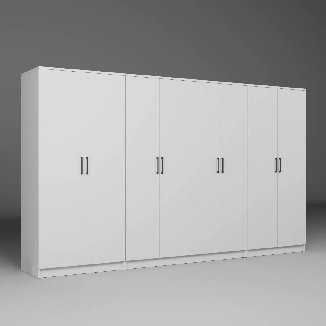 Dollap rrobash Skye Decor, Kardelen 1600-108, i bardhë, 300x180x51.8cm