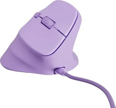 Maus vertikal Natec CRAKE 2 PRO, 12800 DPI, me kabllo, RGB, Lavandë