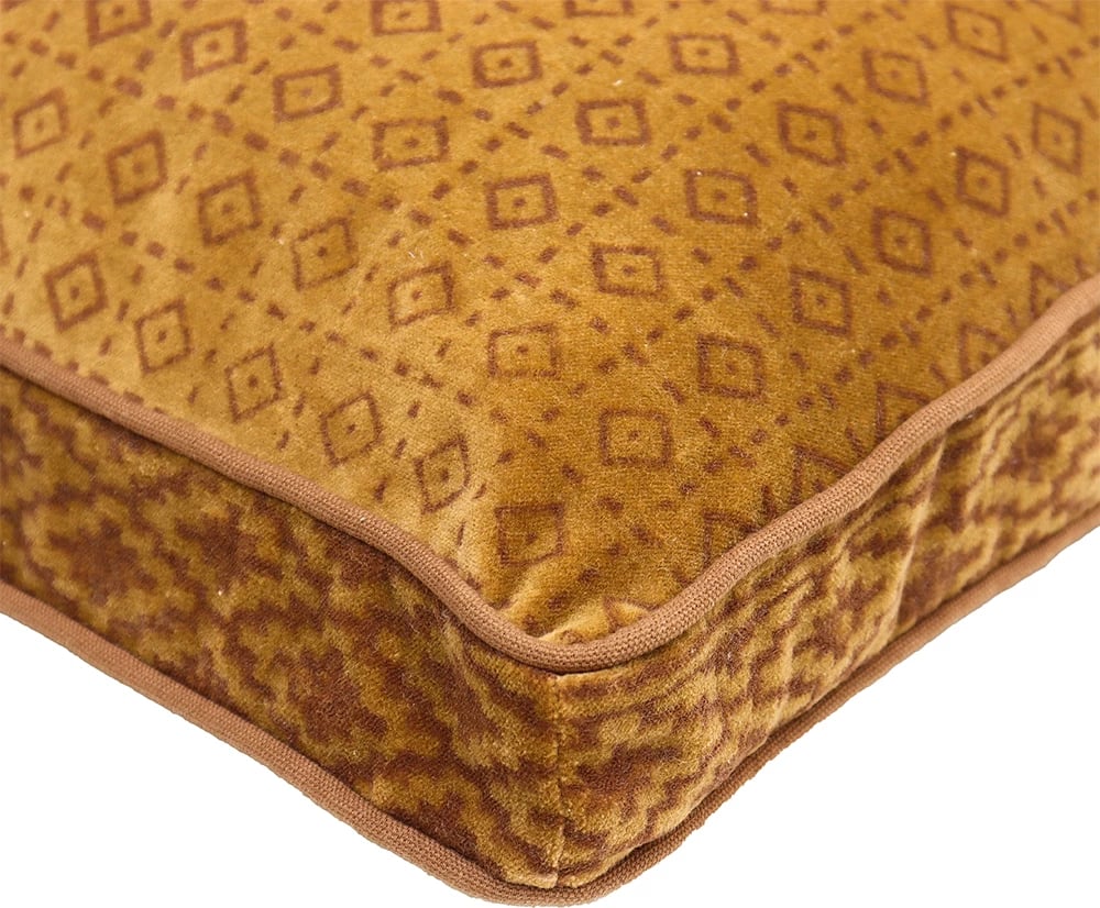 Jastëk dekorativ Sundial A, kadife pambuku, karamel, 50x50cm