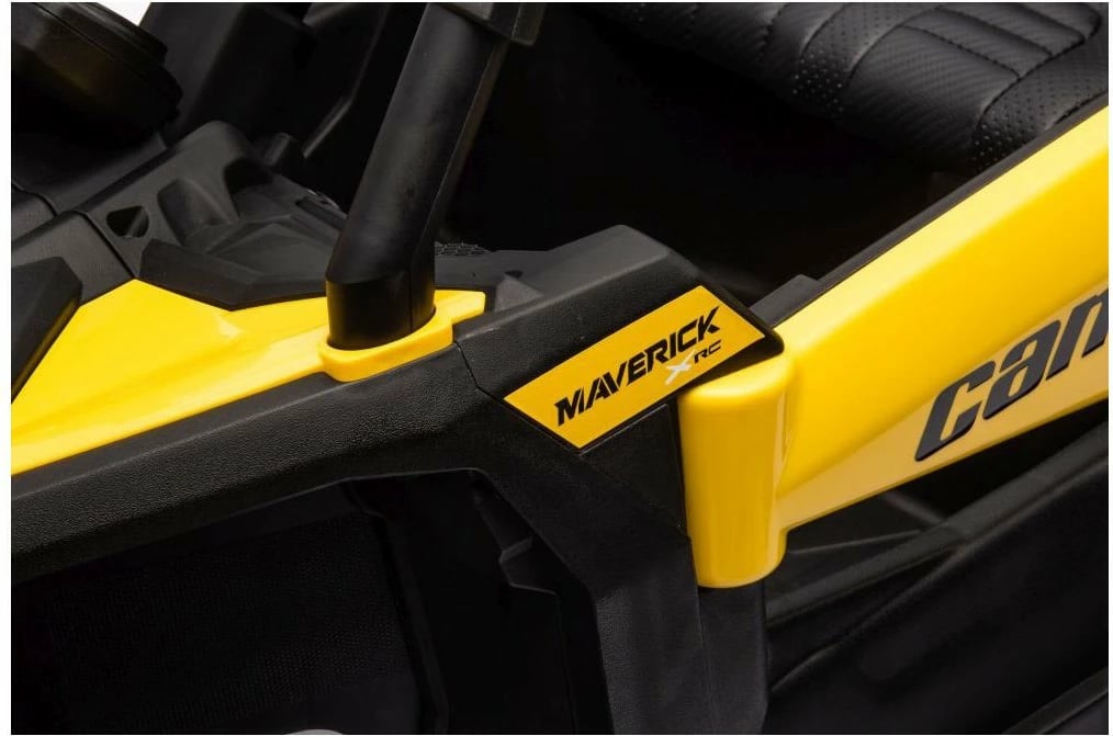 veturë elektrike për fëmijë, BABY MIX, Buggy Hornet, 12V 4.5Ah, 2x25W, MP3/USB/SD/Bluetooth me telekomandë, drita LED, rrota EVA, sedilje lëkure, e verdhë