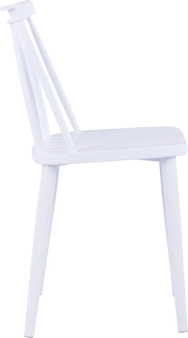 Karrige ngrënieje VANESSA e bardhë me këmbë metalike të bardha 43x46,5x82 cm., set prej 4 copë