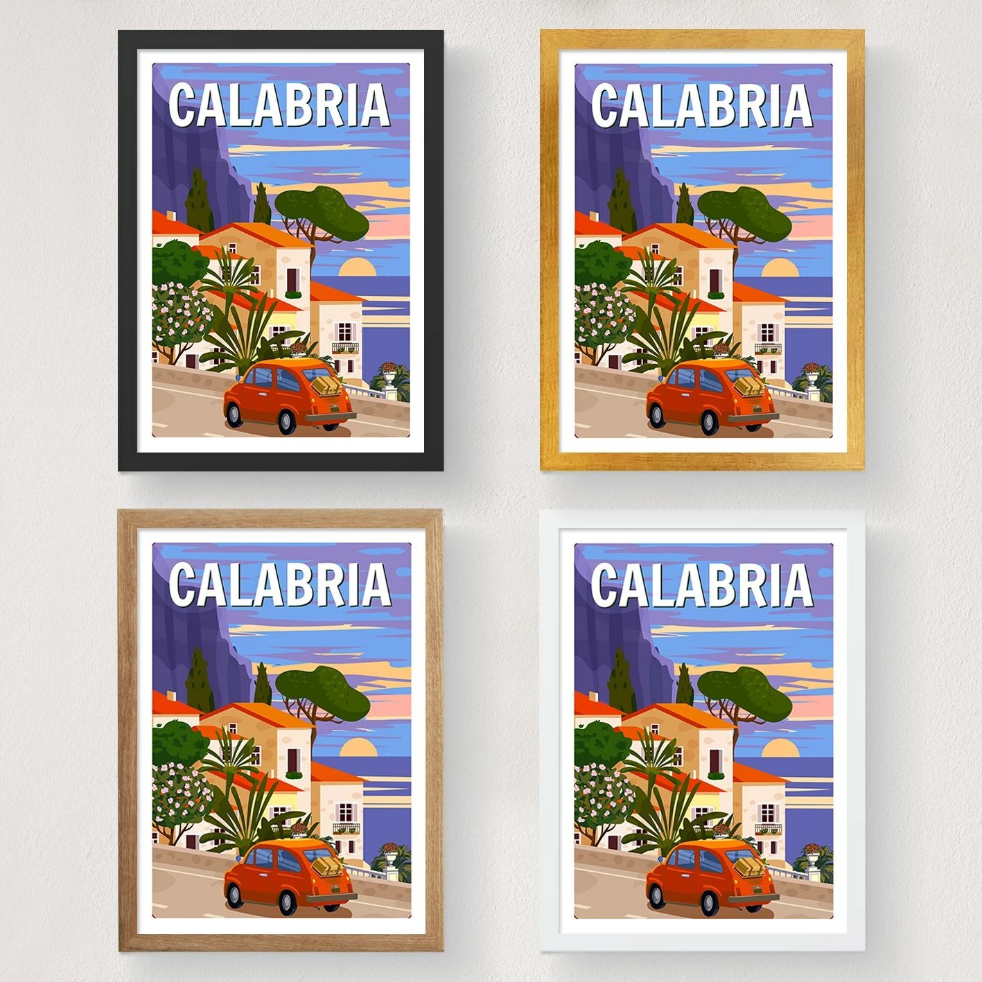 Poster A3, Calabria, shumëngjyrësh, 29.7x42cm