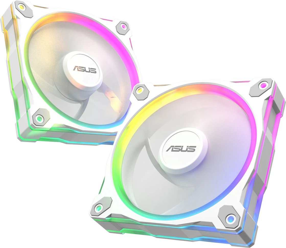 Set ventilatorë ASUS Prime MR120 Fan ARGB, 12 cm, për kasë, Bardhë, 3 copë