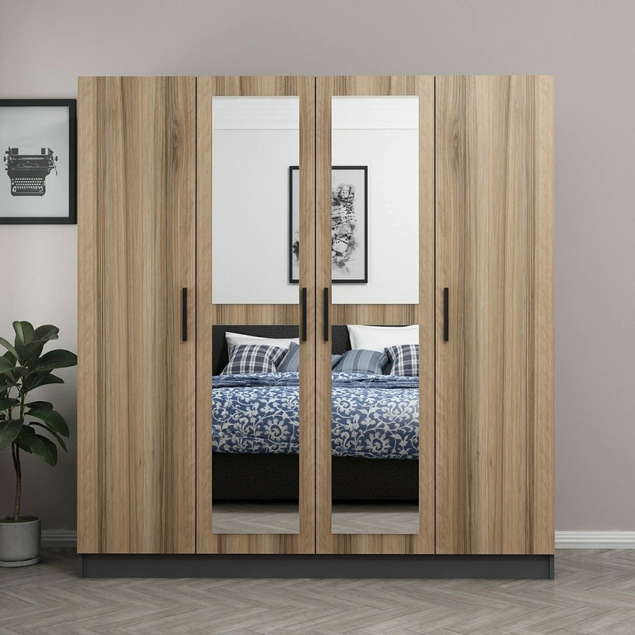 Dollap për dhomë gjumi, ngjyrë dore, Skye Decor, 5011