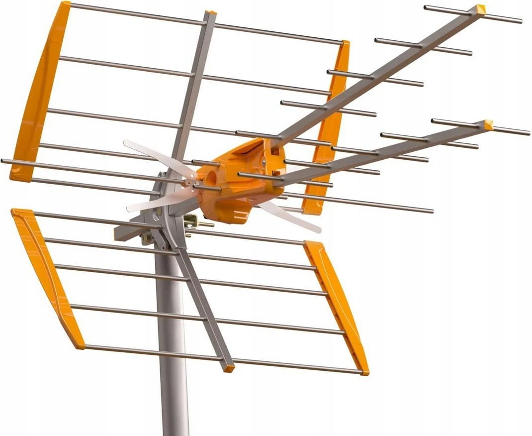 Antena televizive Televes V+ MIX DVB-T2 U/V REF.149011 me amplifikator, portokalli