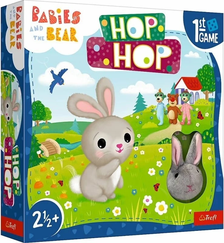 Lojë tavoline Trefl Hop Hop! Babies and Mi 02435, për fëmijë të vegjël