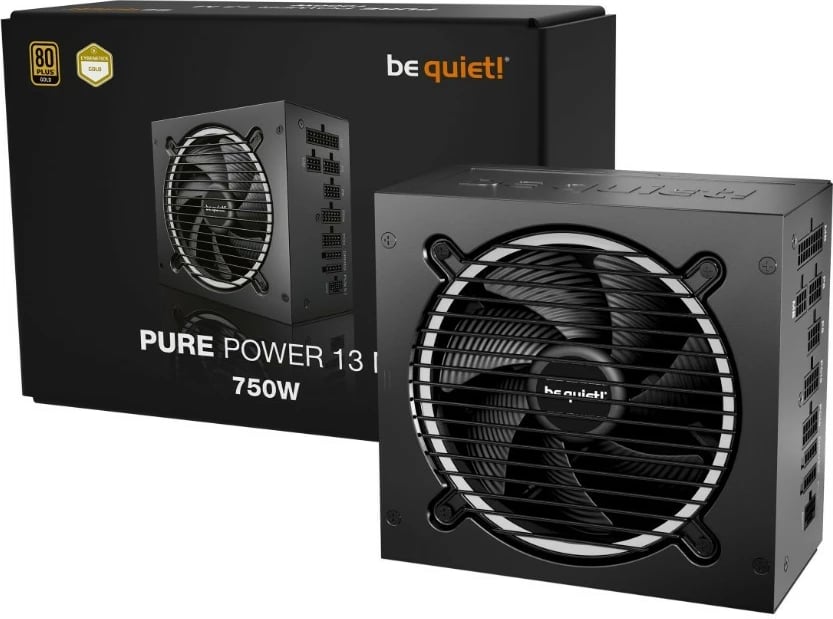 Kasë Be quiet! Pure Power 13 M 750W, ATX 3.1, 80 PLUS Gold, modulare, e zezë Kasë Be quiet! Pure Power 13 M 750W, ATX 3.1, 80 PLUS Gold, modulare, e zezë