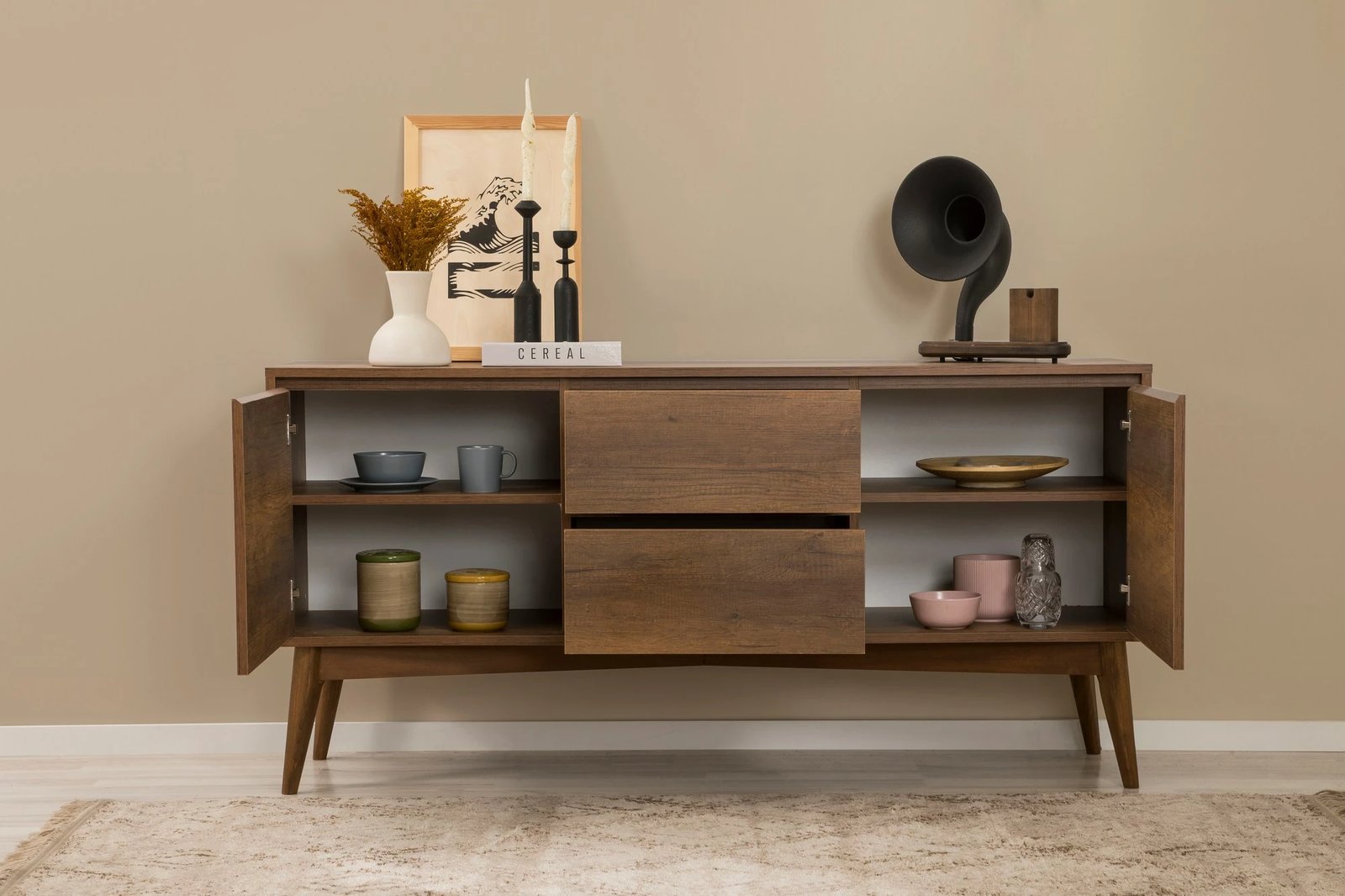 Konsol Skye Decor, ngjyrë arre, Vina