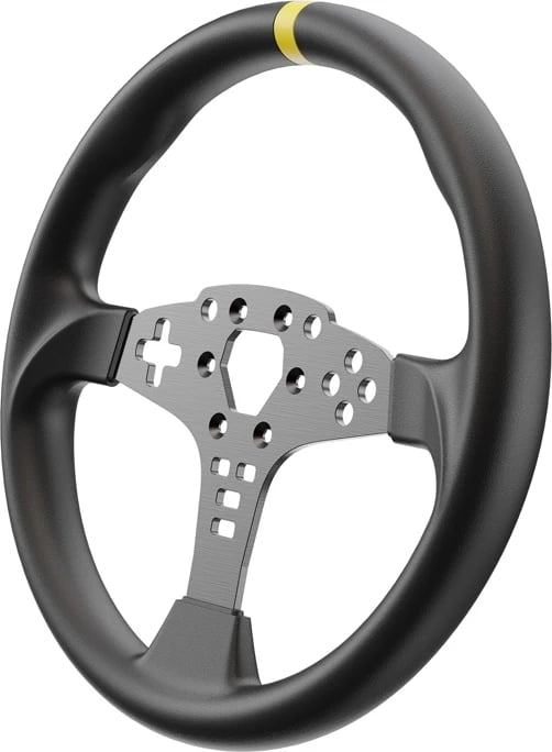 Rreth timoni gaming Moza Racing ES RS046, 12 inç, lëkurë mikrofibre, alumini, i zi