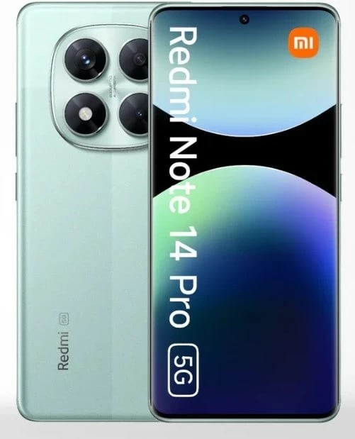 Celular Xiaomi Redmi Note 14 Pro, 6.67", 8+256GB, 5G,i gjelbër