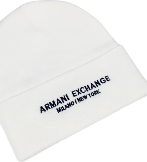 Kapelë Armani Exchange për meshkuj, e bardhë Kapelë Armani Exchange për meshkuj, e bardhë