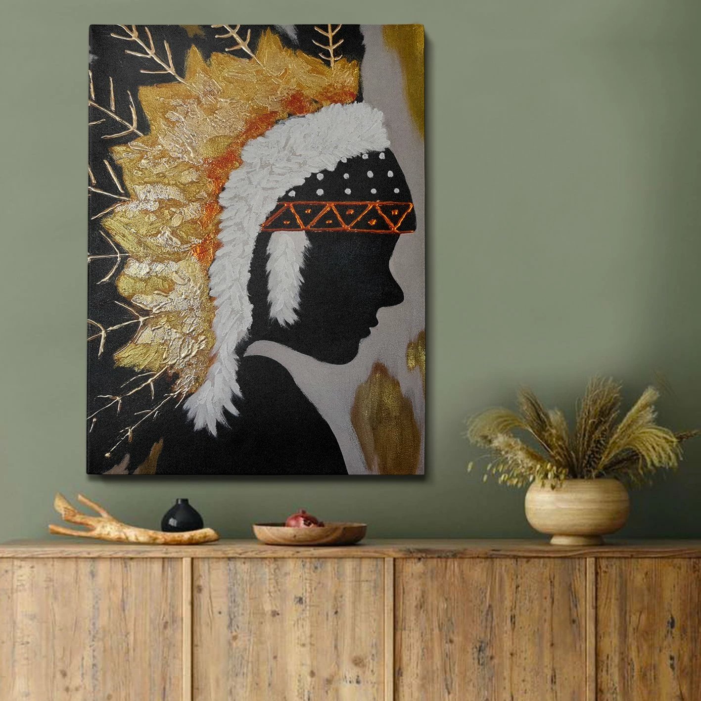 Pikturë dekorative me vaj, shumëngjyrëshe, Wallity OPG2129441609, 50x70cm