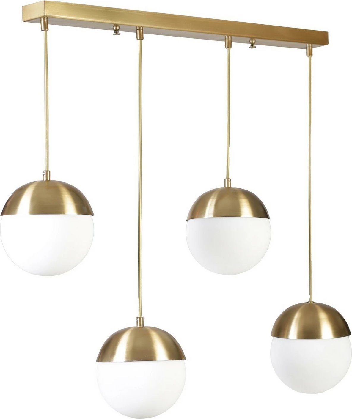 Llambë tavani Opviq, 4 sfera, metalike, ngjyrë ari dhe e bardhë