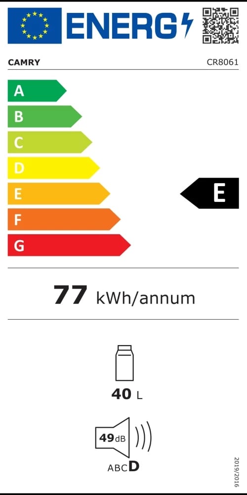 Ftohës-ngrohës portativ, Adler, CR 8061, 40 L, 12V/230V, gri-bardhë