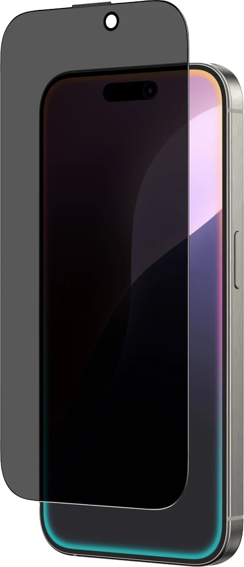 Xham mbrojtës AmazingThing Titan Privacy Glass për iPhone 16 Pro, i errët