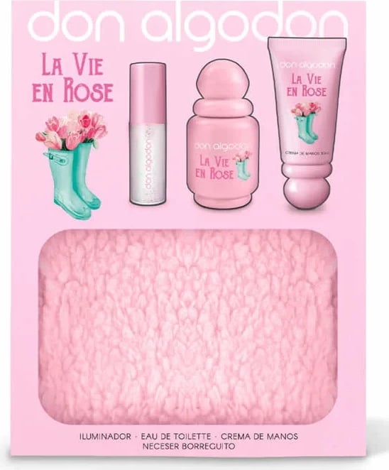 Set Eau de Toilette për femra Don Algodon La Vie En Rose, 30ml, 4 copë