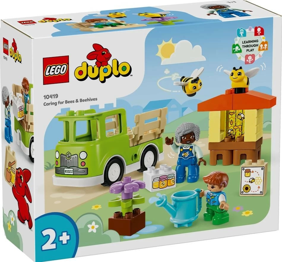 Set lodrash LEGO DUPLO 10419 Bee Care and Hives, 22 pjesë, plastikë, për fëmijë 2+