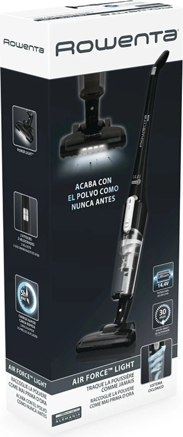 Fshesë pa kabllo Rowenta Air Force Light RH6545, 0.65L, e zezë Fshesë pa kabllo Rowenta Air Force Light RH6545, 0.65L, e zezë