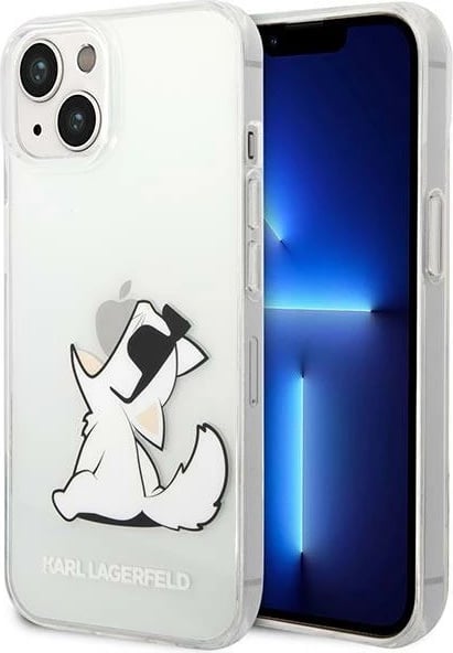 Mbështjellës Karl Lagerfeld Choupette Fun për iPhone 14 Plus, Transparent
